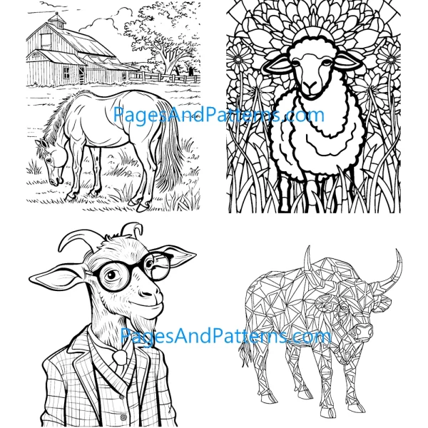 Farm Animals Bundle (#1) Age 7+ (125 Pages)