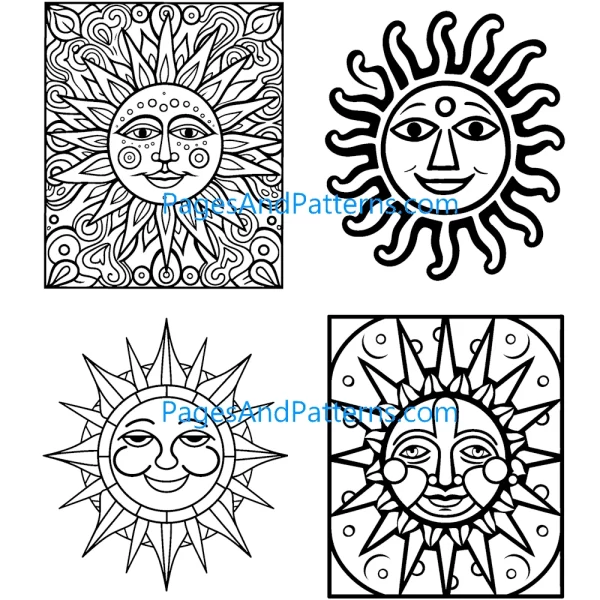 Sun Faces Bundle (#1) All Ages (125 Pages)