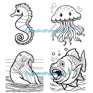 Water Animals Bundle (#1) Ages 2+ (125 Pages)