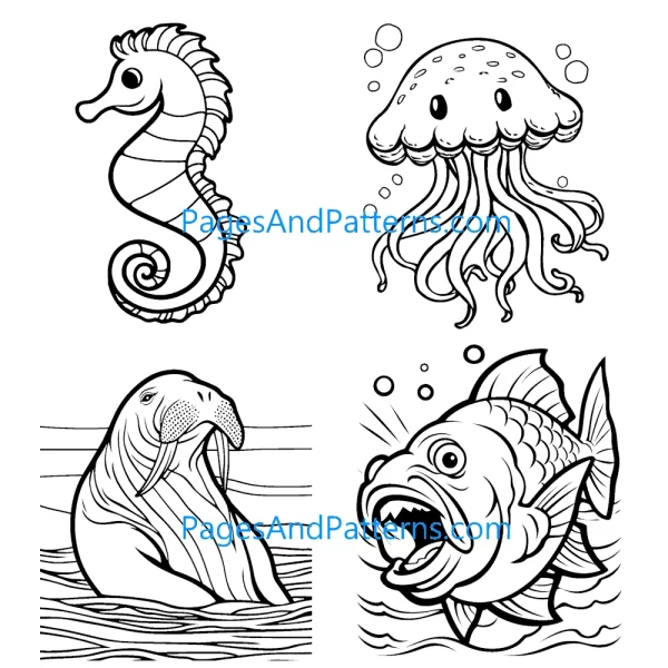 Water Animals Bundle (#1) Ages 2+ (125 Pages)