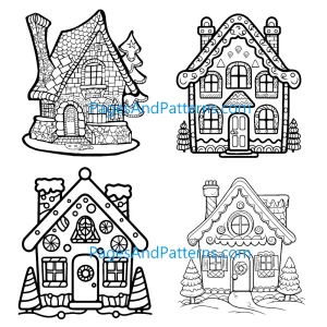 Gingerbread Houses All Ages Bundle (#1) 125 Pages